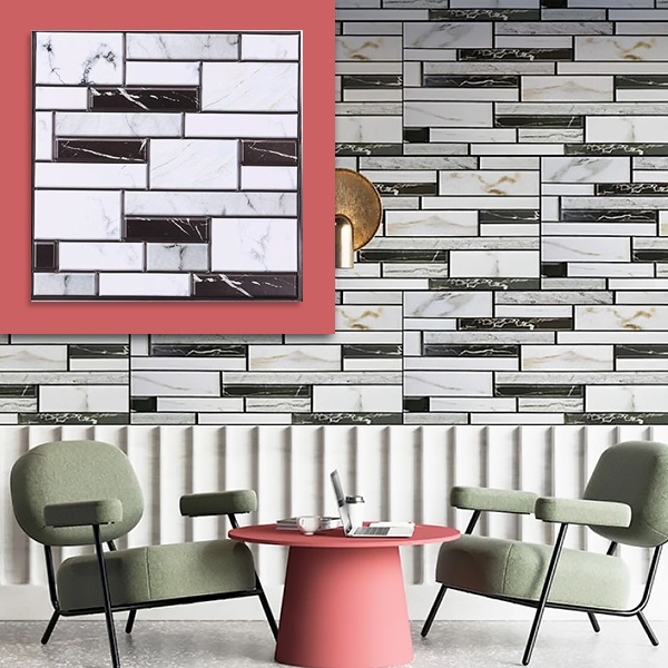 3D-Wandaufkleber mit Marmoroptik (10 Stück) | MARBLEBLOCKS